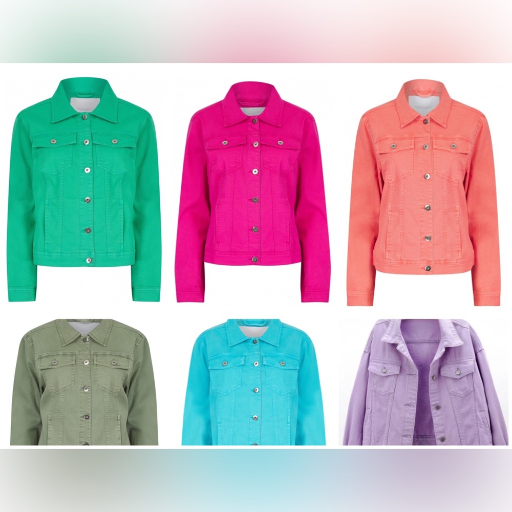 Large Ladies colored denim jackets NEW WITH TAGS NWT